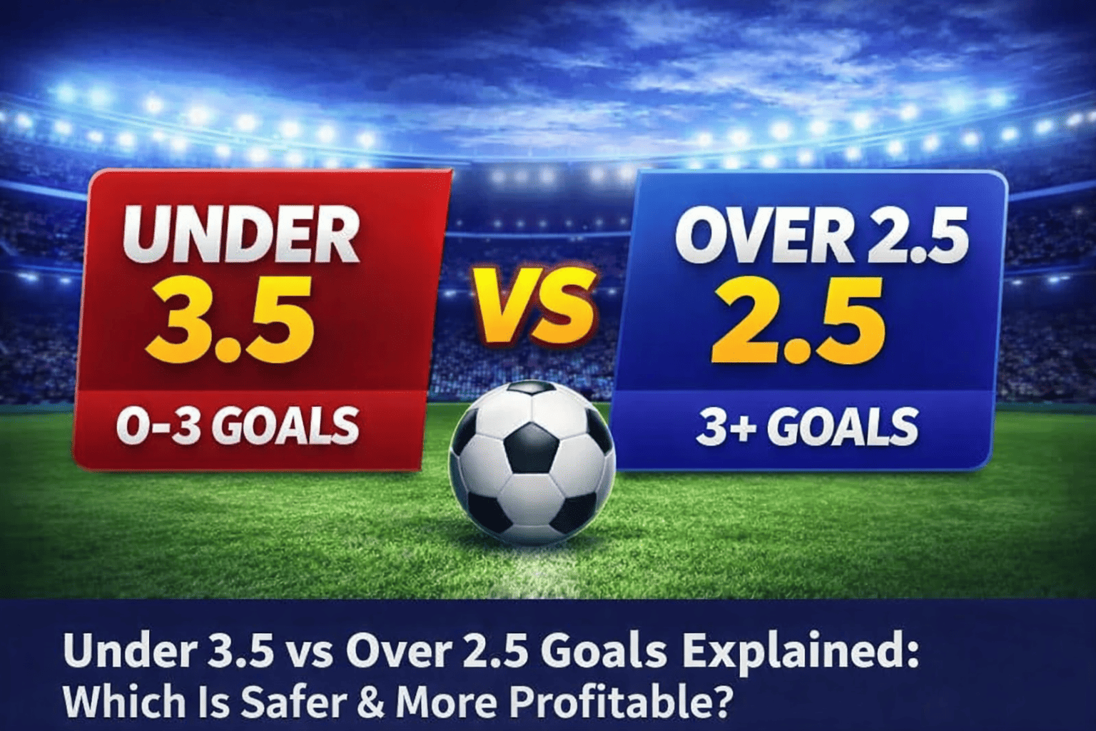 Under 3.5 vs Over 2.5 Goals Explained: Which Is Safer & More Profitable?