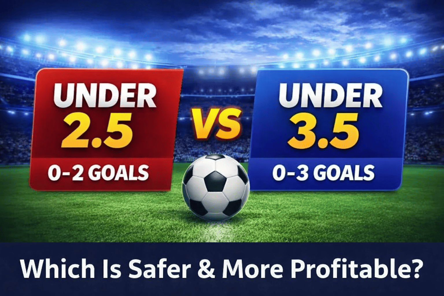 Under 2.5 vs Under 3.5 Goals Explained: Which Is Safer & More Profitable?